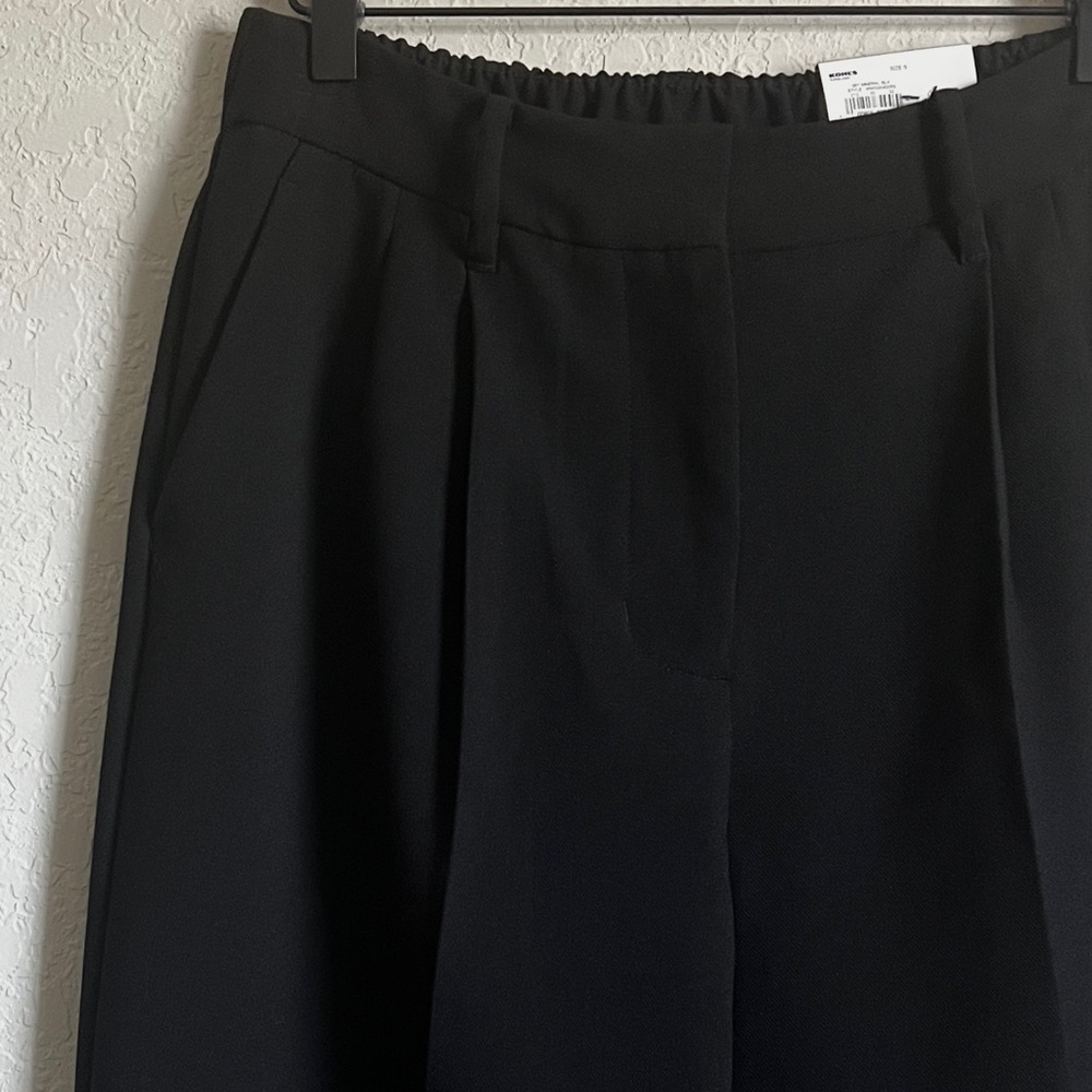 Nine West High Rise Wide-Leg Trousers Pants Black S NWT - Picture 5 of 10